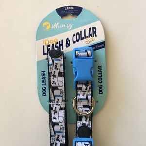 NEW Whimsy (L) Dog Collar & Lead/Leash Set “Roll With It” Toilet Paper Humorous